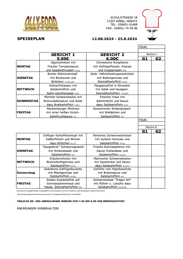 Erwachsenenspeiseplan 12.08.-23.08.24