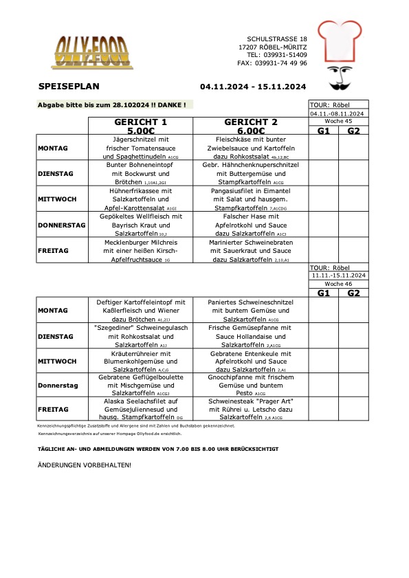 Erwachsenensppl. Wo 45+46