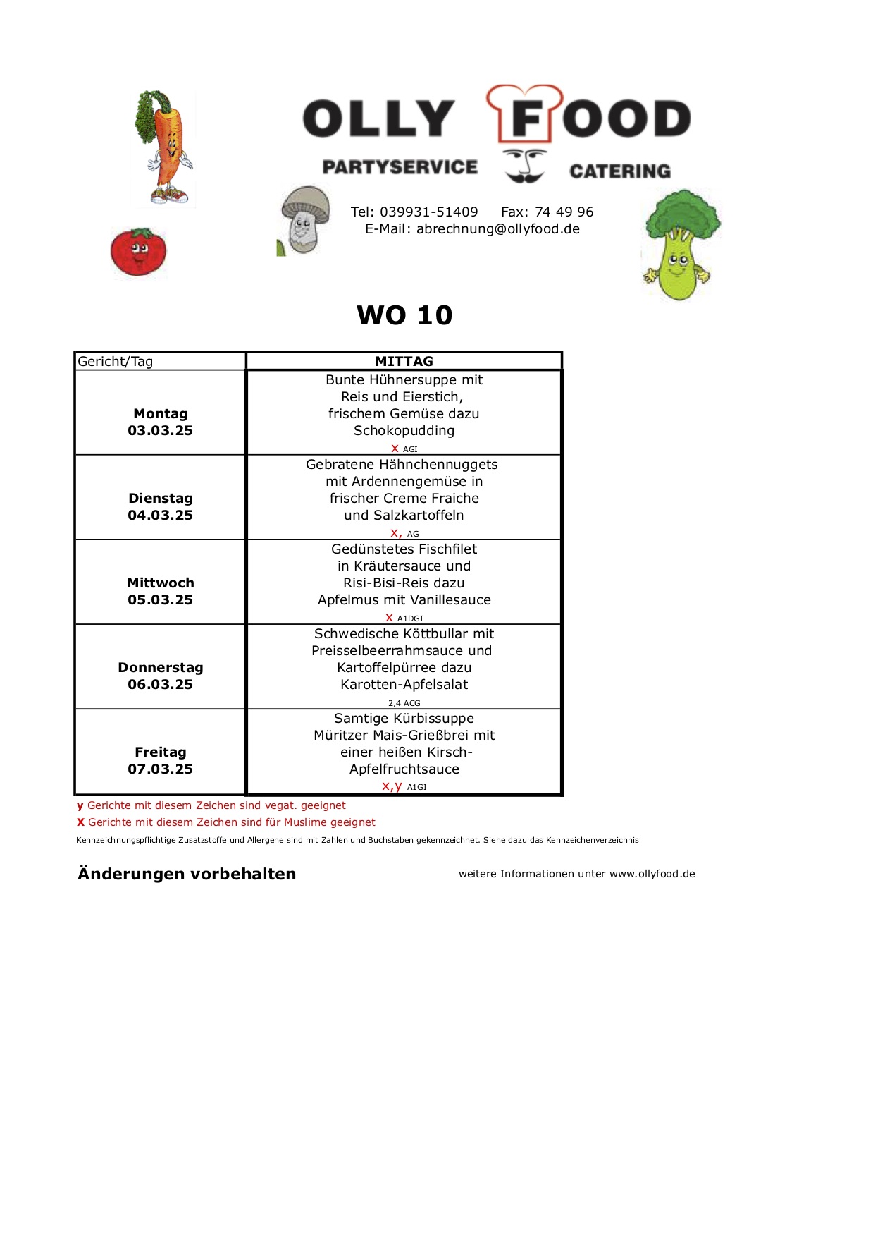 Kinderspeiseplan WO10