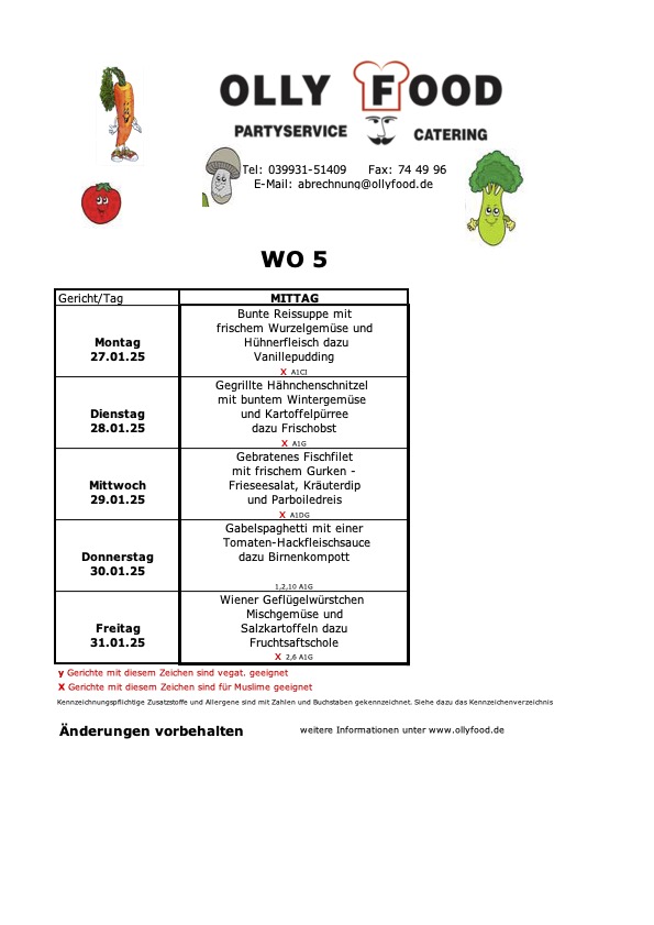 Kinderspeiseplan WO5