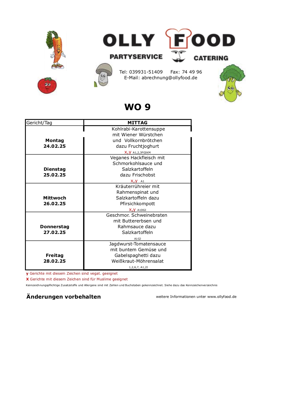 Kinderspeiseplan WO9